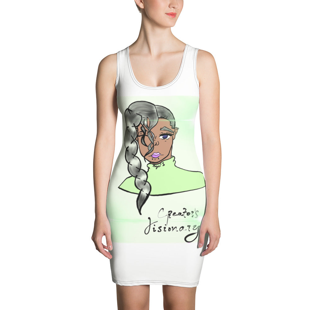 Melanin Goddess_ Hand Art Cut & Sew Dress